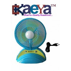 OkaeYa RECHARGEABLE PORTABLE FAN JY Super 6880 WITH LED LIGHT(color may vary)